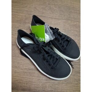 Crocs Sloane Roka Court Women Black Standard Fit Sneakers Shoes Size 8